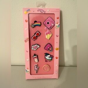Pink Playful Clog Charms with Fun Designs